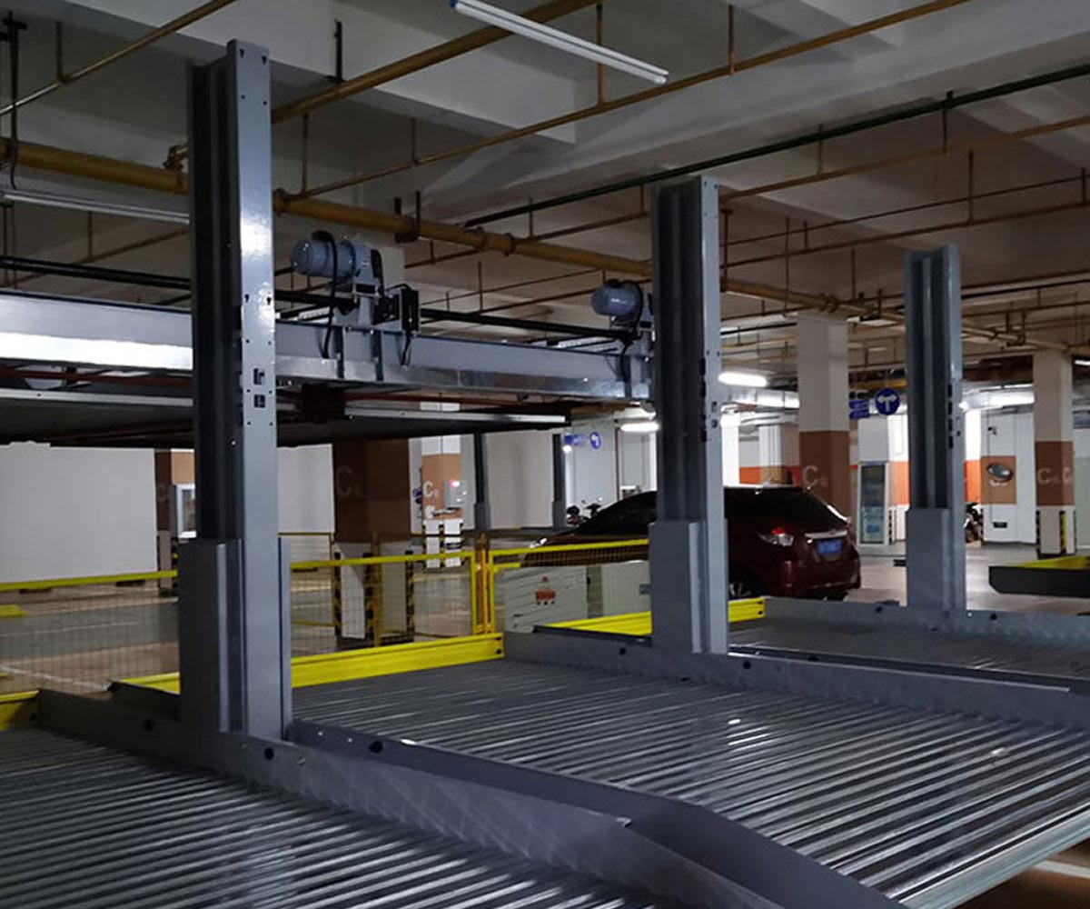 安州四柱式机械立体停车设备过验收