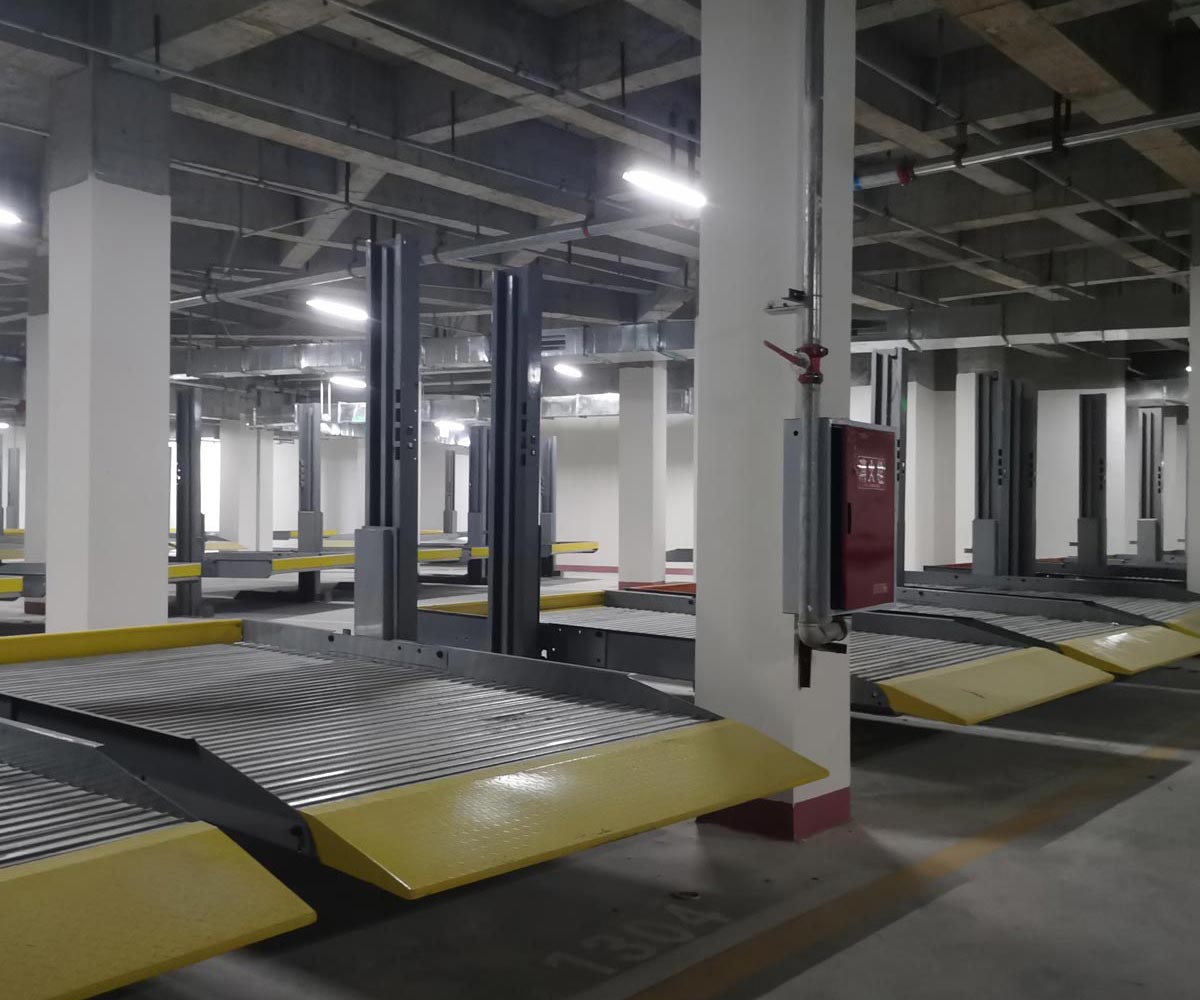 灞桥地下室简易类立体停车设备安装