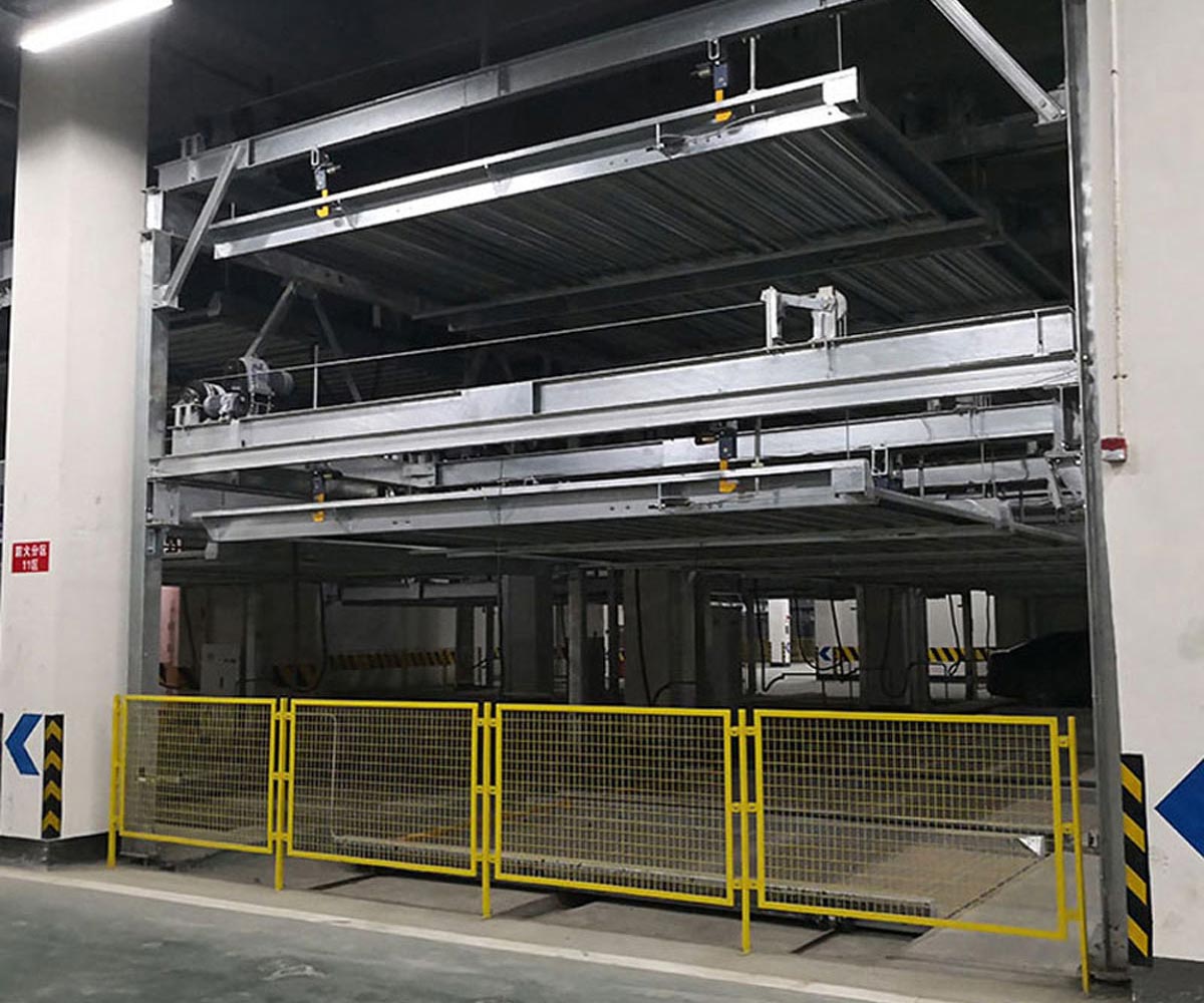 黄石港双层升降平移式机械式停车库安装